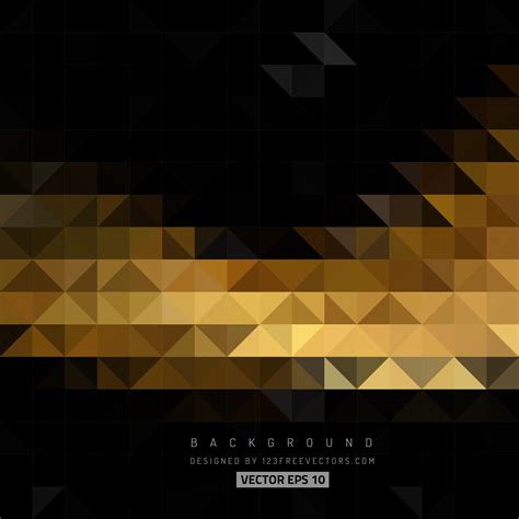 Abstract Black Gold Triangle Vector Background