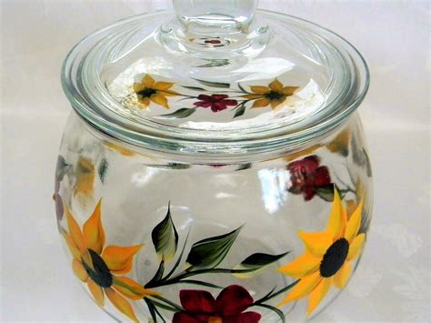 Cookie Jar Large Cookie Jar Glass Cookie Jar With Lid Etsy