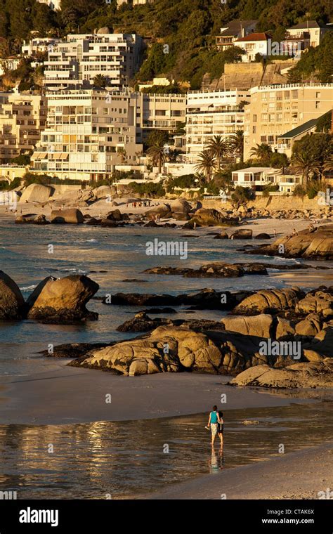Clifton Beach At Sunset Cape Town Western Cape South Africa Stock