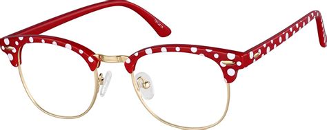Red Browline Glasses 1913418 Zenni Optical Eyeglasses Eyeglasses