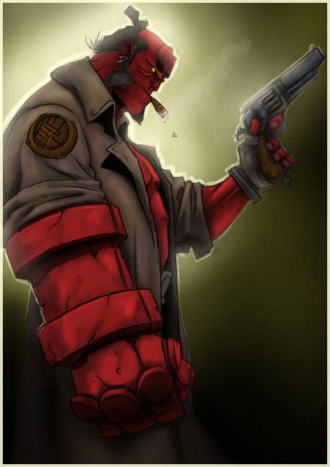 Hellboy Colored For Practice By Spicercolor On Deviantart
