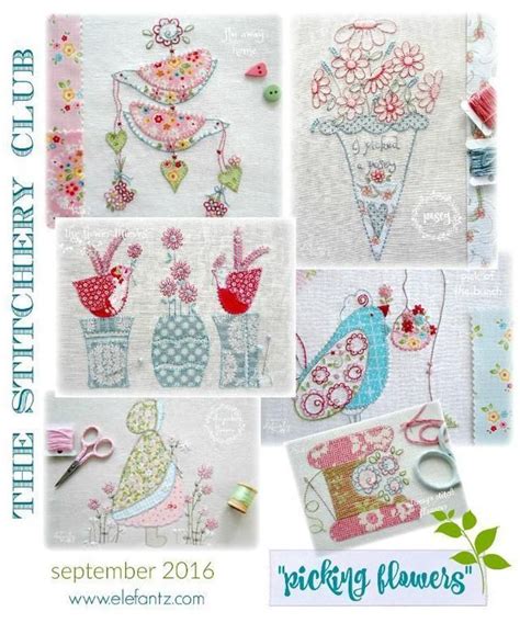 Stitchery Club Sept 2016 6 Patterns Craftsy