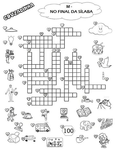 ParaÍso Do Educando Cruzadinha Sílabas Complexas M N R No Final Da