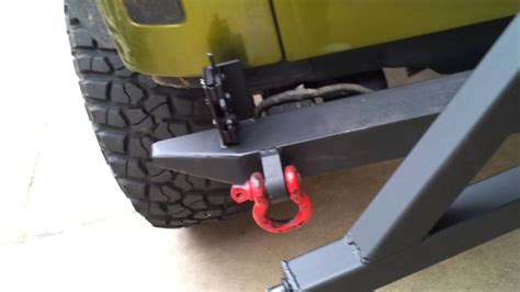 Rear bumper diy swing out. Homemade tire carrier latch operation - YouTube