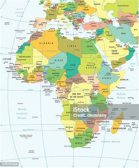 แอฟริกา แผนที่ ภาพประกอบ ภาพประกอบสต็อก ดาวน์โหลดรูปภาพตอนนี้