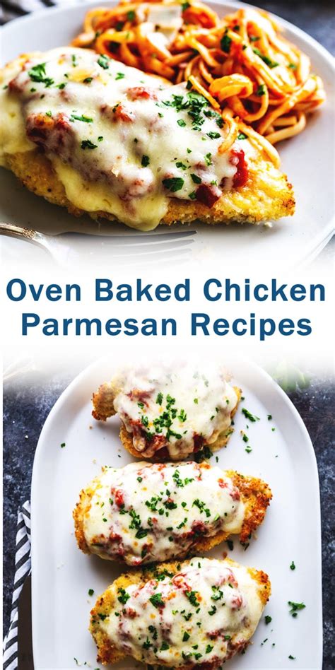 Then dip the chicken into the egg mixture and then roll the chicken in the bread crumb mixture. Oven Baked Chicken Parmesan Recipes