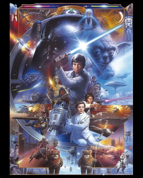 Star Wars Anniversary Poster Tableau Star Wars Castorama Succed
