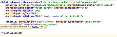 To fix the issue of missing android sdk follow the below mentioned steps: xml - Android Studio layout Error : Unknown attribute ...
