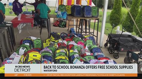 Back-to-school bonanza in Waterford offers free school supplies - YouTube