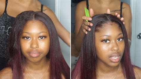 Natural Middle Part Sew In With Leave Out Yiroo Hair Youtube