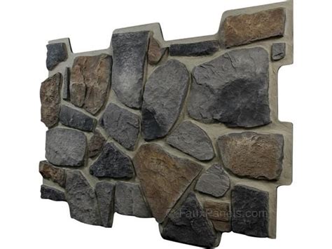 Carlton Fieldstone Smoke Panel Faux Stone Wall Panels