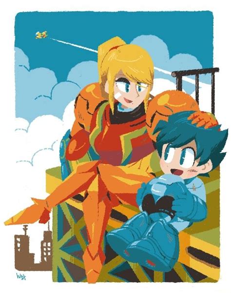 Mega Man And Samus Hanging Out Megaman