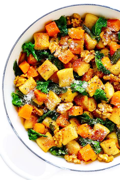 Gnocchi With Butternut Squash Kale And Sage Brown Butter Sauce Gimme