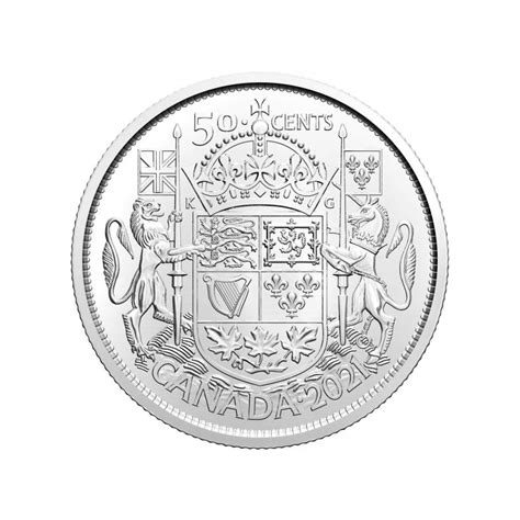 100th anniversary of canada s coat of arms canada 50 cents 2021 aurea regina modern coin expert