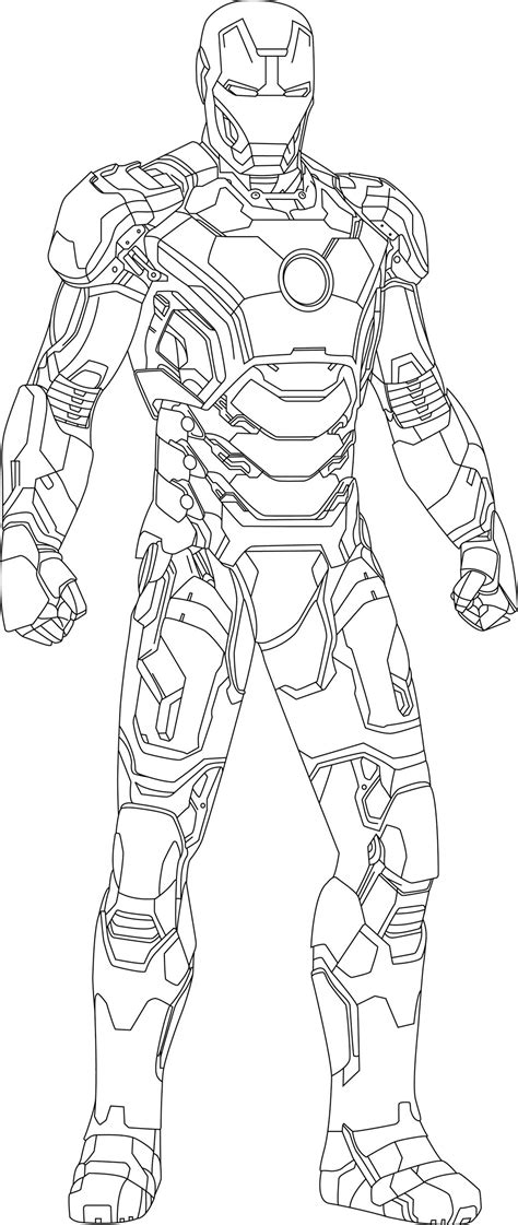 Iron Man Free Printable Coloring Pages