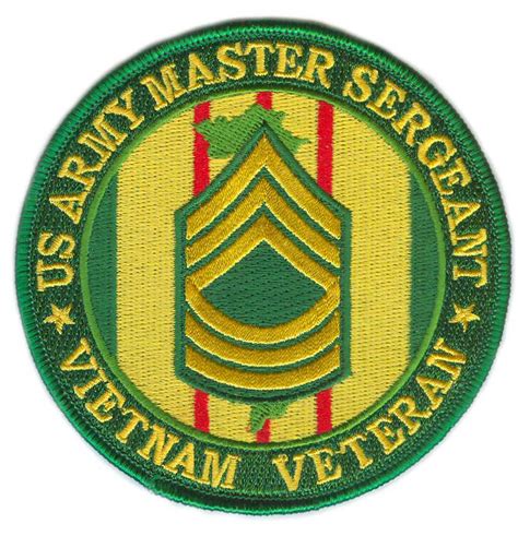Us Army Master Sergeant Vietnam Veteran 4 Patch