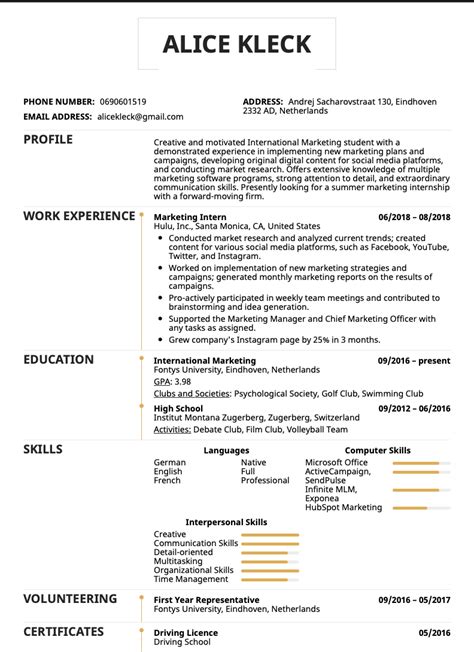Design a resume tailored for students, this college resume or cv leads with education and experience. These 7 Student Resume Samples Can Help You Get a Better Summer Job | Mountaineer Employment ...