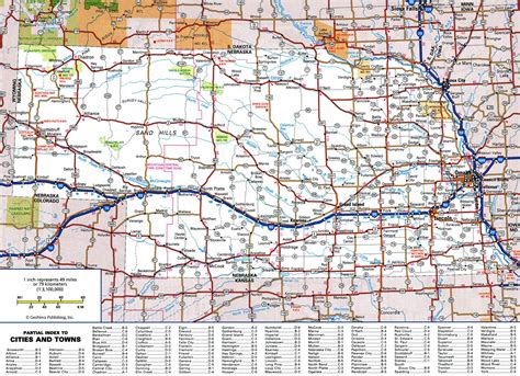 Large Detailed Roads And Highways Map Of Nebraska State With All Cities