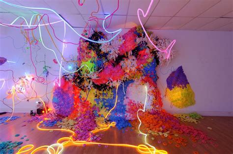 bright and chaotic light sculptures and art installations by adela andea creative boom