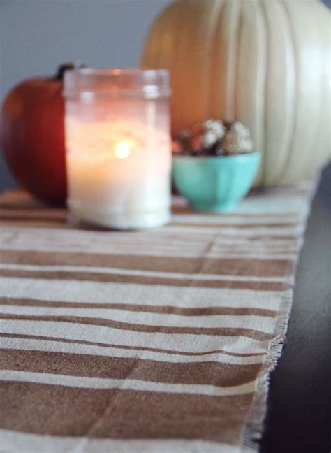 Diy No Sew Fall Table Runner Poppytalk The Beautiful The Decayed And