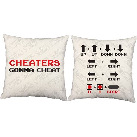 Gamer Accent Pillows Gaming Cheat Code Square Throw Pillows Roomcraft