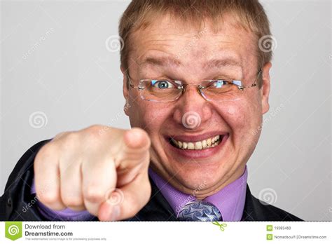 Funny Businessman Pointing To You Stock Photo Image 19383460