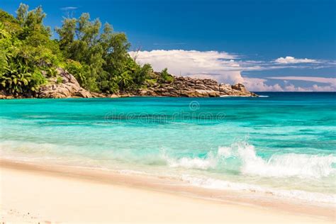 Beautiful Anse Intendance Beach At Seychelles Stock Photo Image Of Activity Foliage