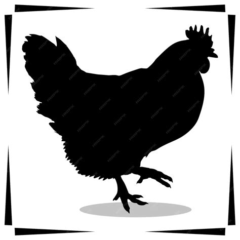 Premium Vector Chicken Silhouette Illustrations Chicken Silhouette Icon