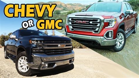 2019 2022 Chevy Silverado Vs Gmc Sierra 1500 Truck Comparison Youtube
