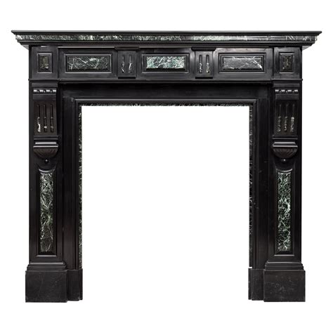 Neoclassic Black Marble Antique Fireplace Mantel For Sale At 1stdibs