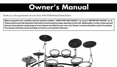 roland td 12k owner's manual