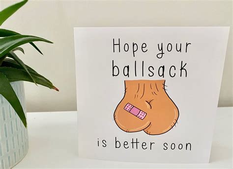 funny vasectomy card uk testicular cancer card hope your etsy