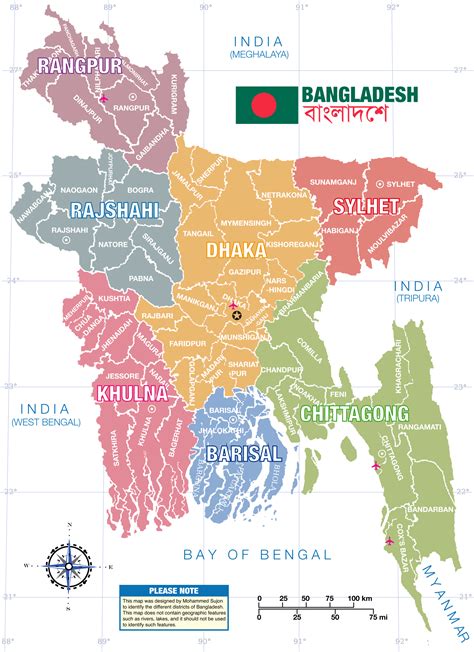 Gudskjelov Vanlige Fakta Om Bangladesh Map Administrative Map Of 184320