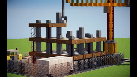 Tuto Bâtiment En Construction Chantier Minecraft Youtube