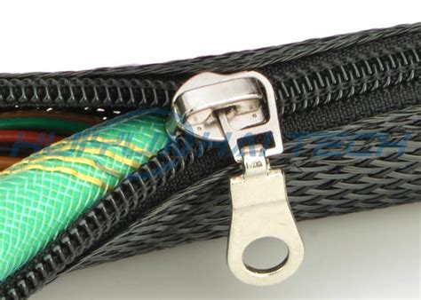 Pet Nylon Material Zipper Cable Sleeve Braided Wrap Customized Size