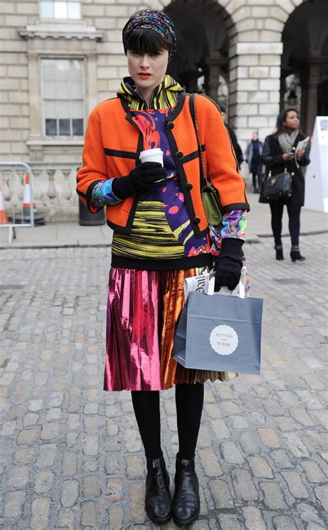 Iridescent Fibers From London Fashion Week Fall 2014 Street Style E News