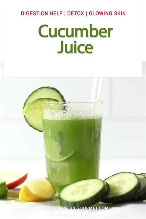 Cucumber Lemon Juice Blender Or Juicer Green Smoothie Gourmet