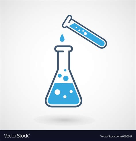 Test Tube And Flask Chemical Laboratory Vector Image