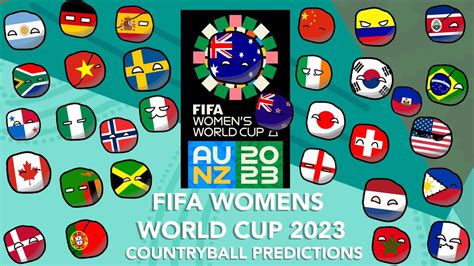 Fifa Womens World Cup 2023 Predictions With Countryballs Youtube