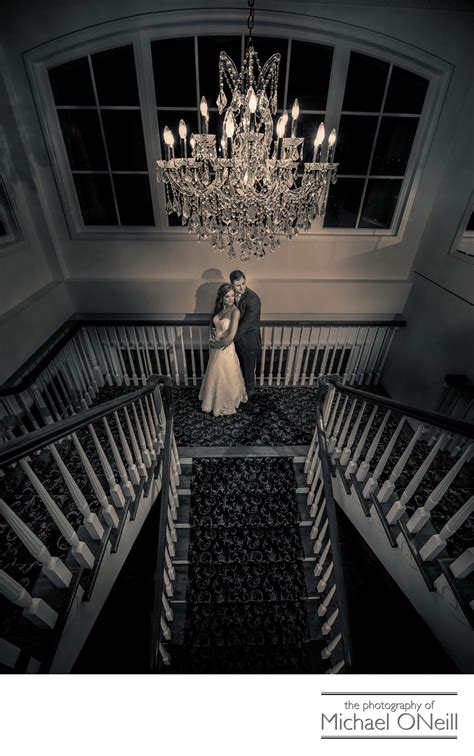 Grand Staircase Wedding Pictures Long Island Michael Oneill Wedding