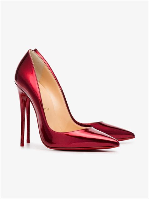 Christian Louboutin Metallic Red So Kate 120 Patent Leather Pumps Lyst