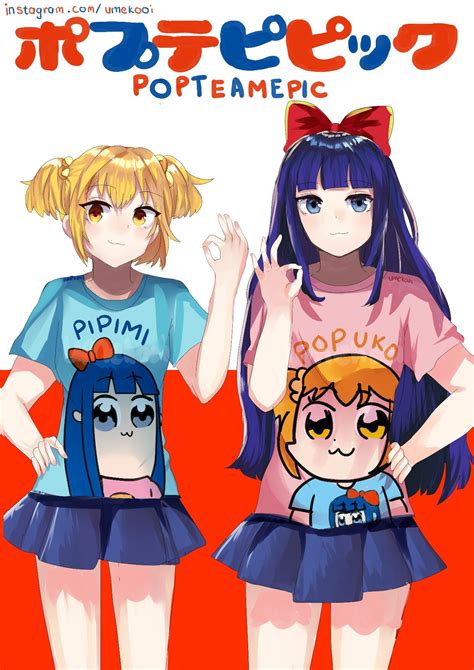 Pop Team Epic ポプテピピック Popuko X Pipimi Kawaii Anime Anime Kawaii