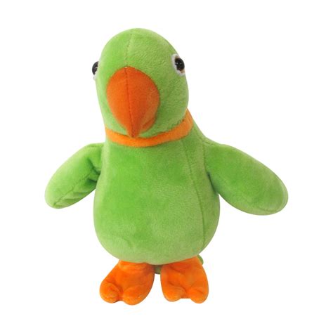 Custom Cute Stuffed Animal Bird Plush Green Kids Parrot Plush Toy
