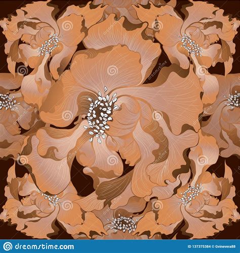 Vector Fantasy Flowers Decorative Composition Flowers With Long