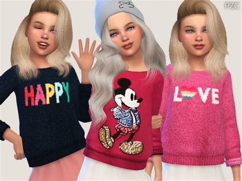 The Sims Resource Winter Sweaters For Girls 01 By Pinkzombiecupcakes