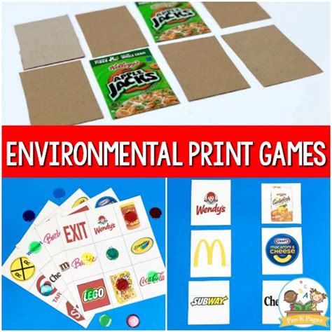 Environmental Print Games Pre K Pages