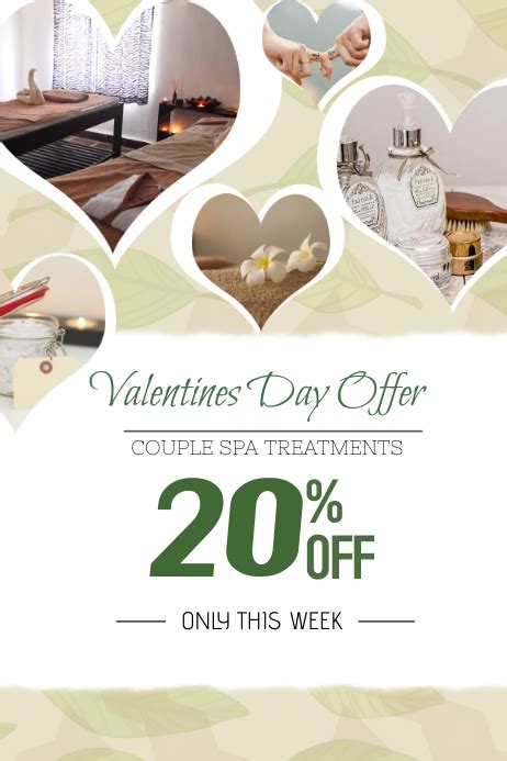 Valentines Day Spa Portrait Template Postermywall