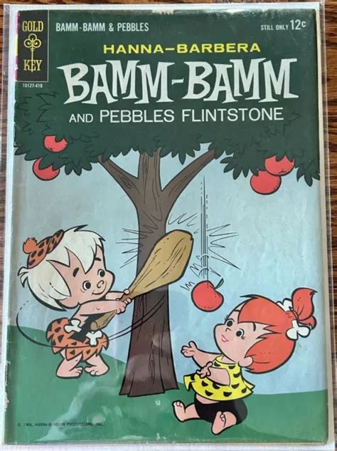 Hanna Barbera Bamm Bamm And Pebbles Flintstone 1 Gold Key Comic 1964 Vg 6 0 8 99 Picclick