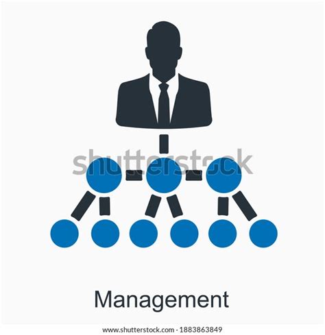 Organisation Hierarchy Management Icon Concept Stock Vector Royalty