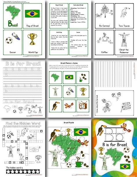 Brazil Worksheets For Kids